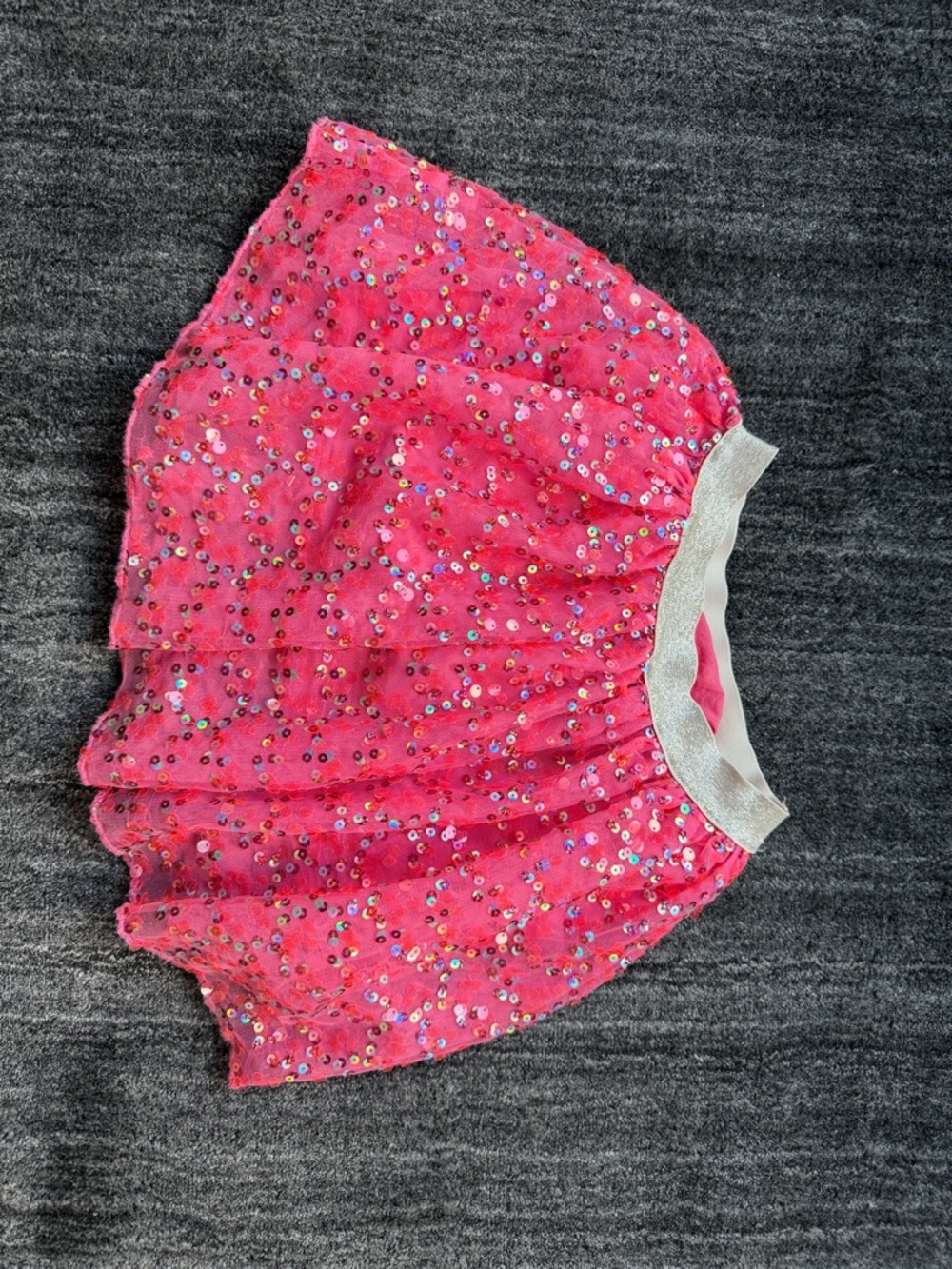 Hatley Pink Sequin Circle Skirt with Shimmer Waistband